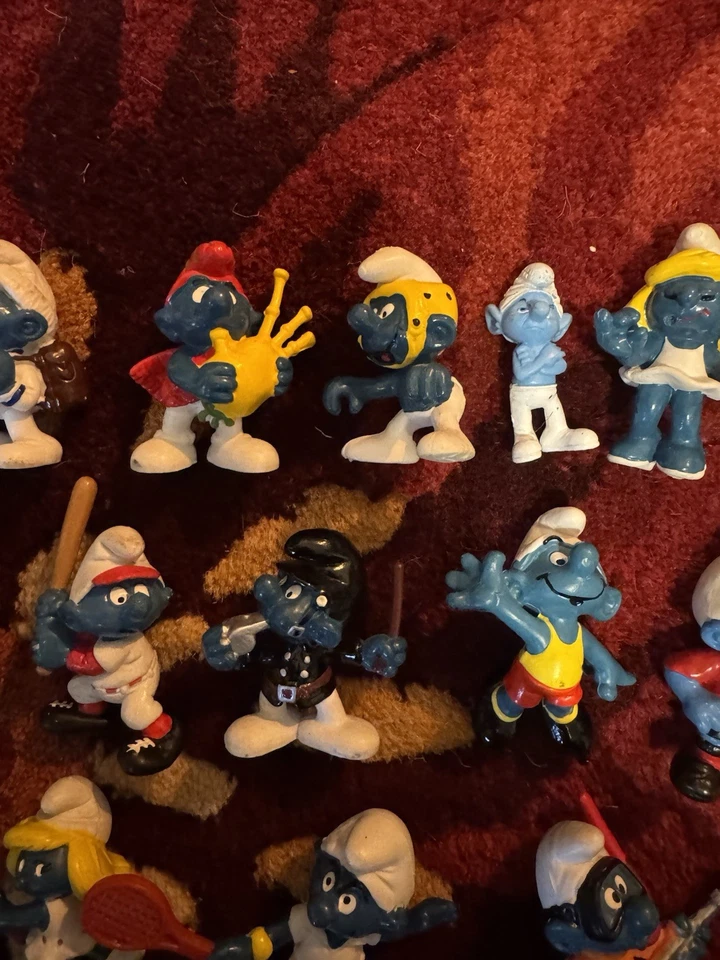 Lot Of 22 Vintage Schleich Peyo Smurf PVC Figurines 70s 80s 90s - Image 4 of 4