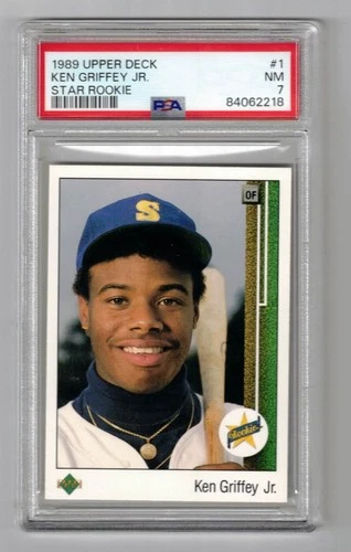 1989 Upper Deck Star Rookie #  1 Ken Griffey Jr. Rookie Card PSA 7