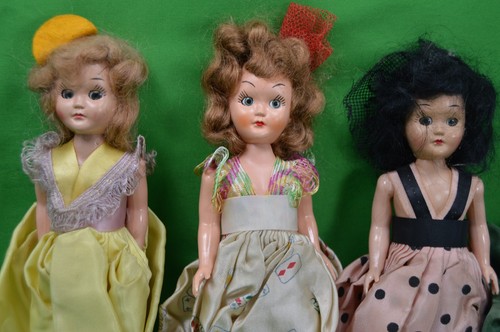4 Vintage 1950s Storybook Dolls,Marcie?,Canasta,Green Clover,Yellow Dress,7" - Picture 2 of 5
