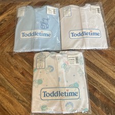 Vtg 80s 90s Baby Footed Pajamas 3 6/9 Months Newborn Sleepers JC Penny Made USA