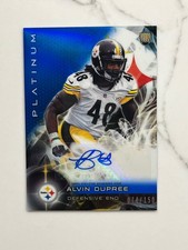 2015 Topps Platinum Blue #AR-AD Alvin Bud Dupree Auto /150 Pittsburgh Steelers