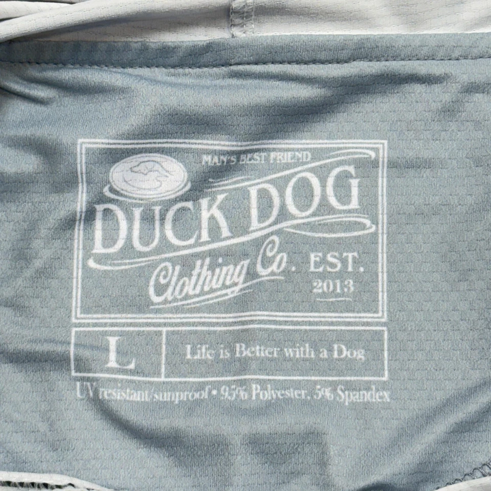 Sudadera con Capucha Duck Dog Para Hombre Grande Gris Blanco Camuflada Camisa para el Sol Resistente a los UV Manga Larga Foto 3 de 4