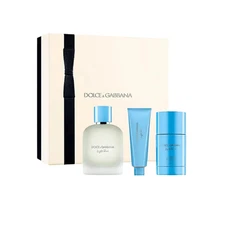 DOLCE & GABBANA D&G LIGHT BLUE  3 PC SET 3.3 EDTS, 1.6 SG, 2.5 DSTK New Boxed