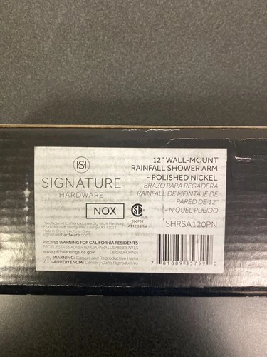 Signature Hardware Custom Showering Metal Shower Arm in Polished Nickel - Picture 3 of 3