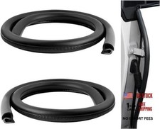 2Pcs B Pillar Car Door Weather Stripping, 31.5in Thickened Rubber Edge Trim