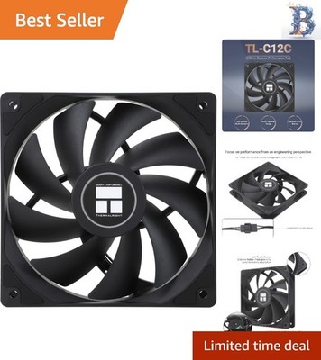 Silent 4-Pin 120mm Cooler Fan - S-FDB Bearing for Low Noise, Maximum Cooling