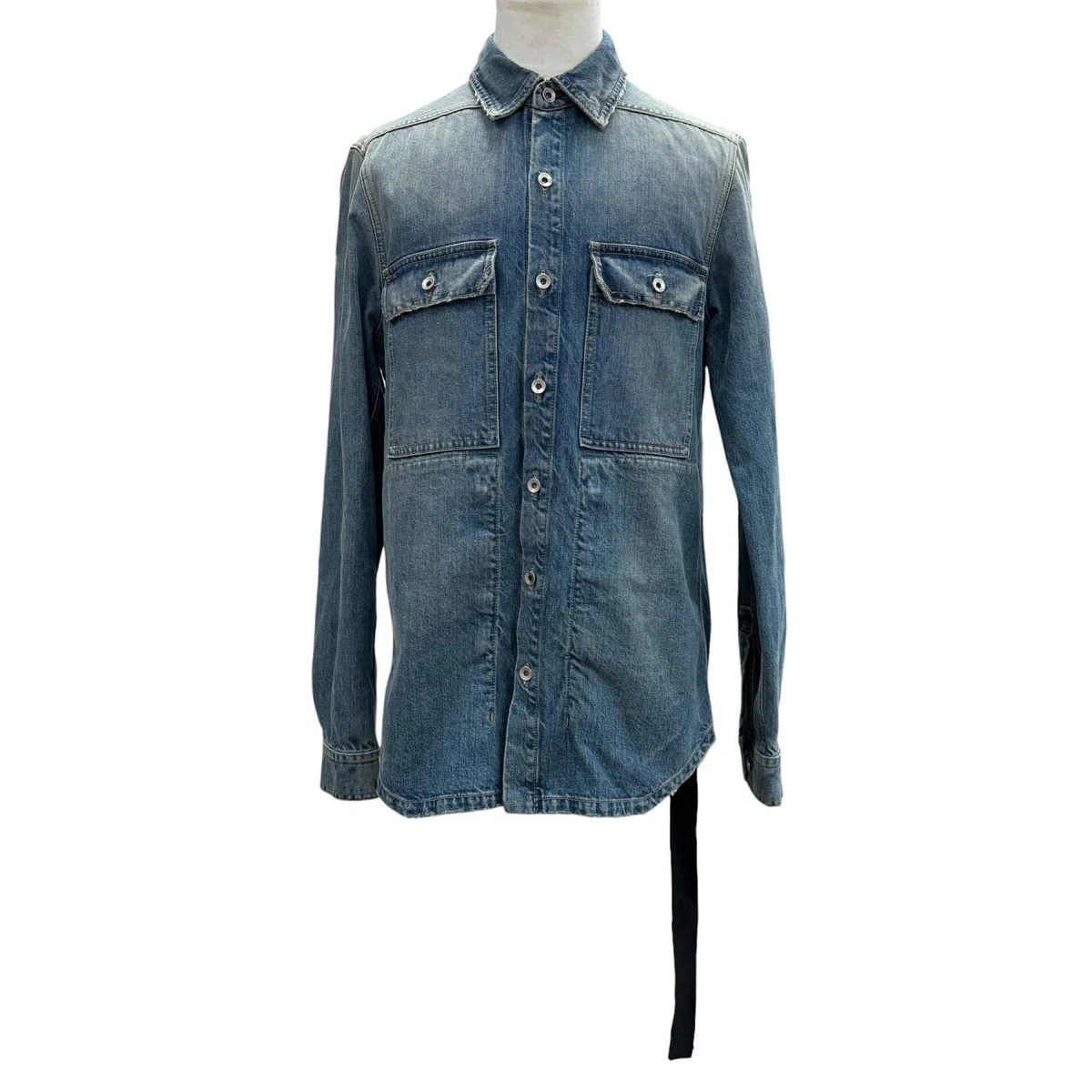 Rick Owens Blue Denim Coats, Jackets & Vests for Men for Sale