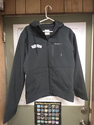 Simms Rogue Men's Hoodie Full Zip Fleece Lined Fishing Jacket Black Small