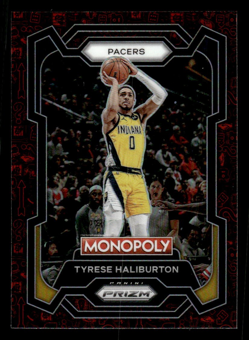 2023-24 Panini Prizm Monopoly #34 Tyrese Haliburton Red Pattern