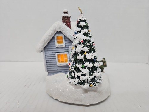Thomas Kinkade's Hero's Welcome Teleflora 2020 Weihnachtsdorf Lightup Cottage - Bild 2 von 5