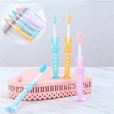 Soft Bristled Toothbrush 4Pcs/Set Silicone Cartoon Cute Brushing Children