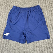 Babolat Boys Blue Athletic Shorts 8-10 Years Lightweight Polyester Activewear