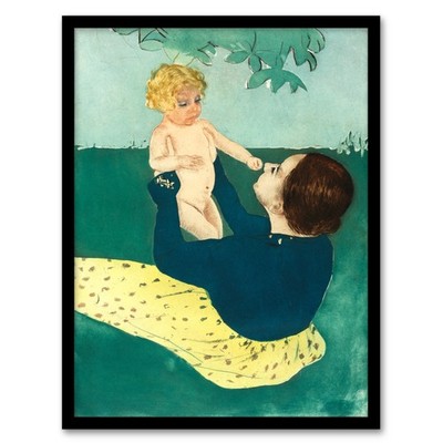 Mary Cassatt gerahmter Wandkunstdruck unter dem Rosskastanienbaum Wohndeko