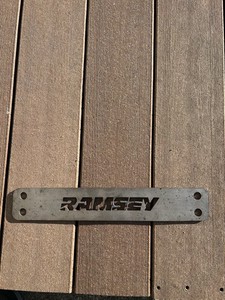 RAMSEY WINCH TIE PLATE Steel Heavy Duty 13-3/4” Long 2-1/4” Wide As Pictured