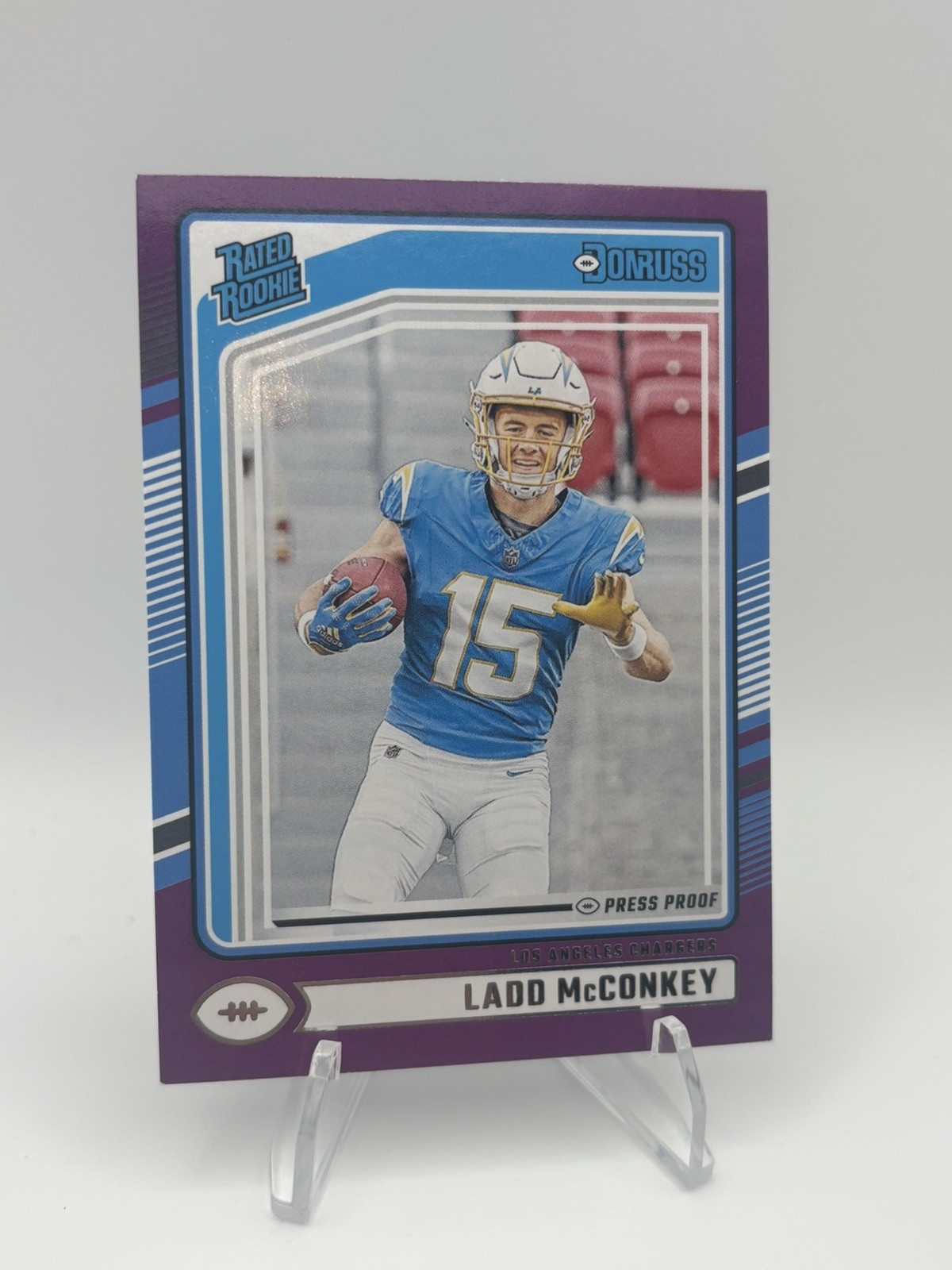 2024 Donruss #328 Ladd McConkey Press Proof Purple