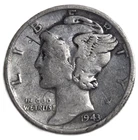 1943 Mercury Dime  Silver Circulated  (M15)