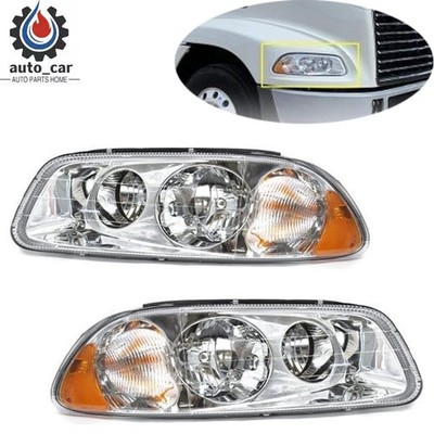 Headlight Pair Fit For MACK GU4 GU5 GU7 CT713 CX CXN CXU CTP Semi Trucks w/Bulbs