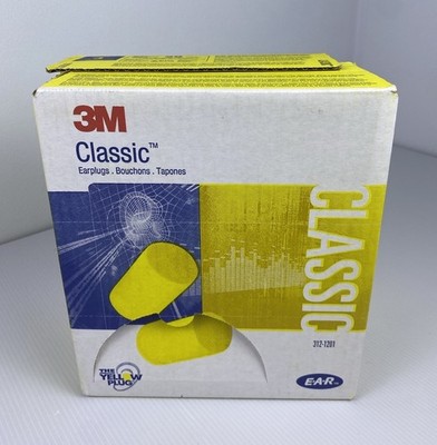 READ 3M Classic Earplugs Yellow Disposable Foam (200 Pairs) Uncorded 3121201