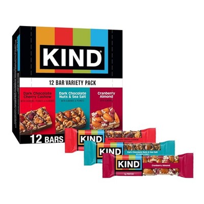KIND Nut Bars 12 Count 4 6g Protein, Low Sugar, Gluten Free Mixed Variety Pack