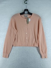 J. Crew Button Front Featherweight Cashmere Cardigan - Peach Clay Nwt Size XS