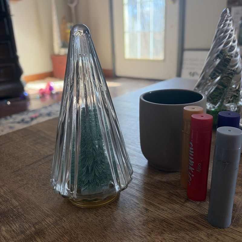 A Christmas Tree Within A Glass Christmas Tree Tabletop
