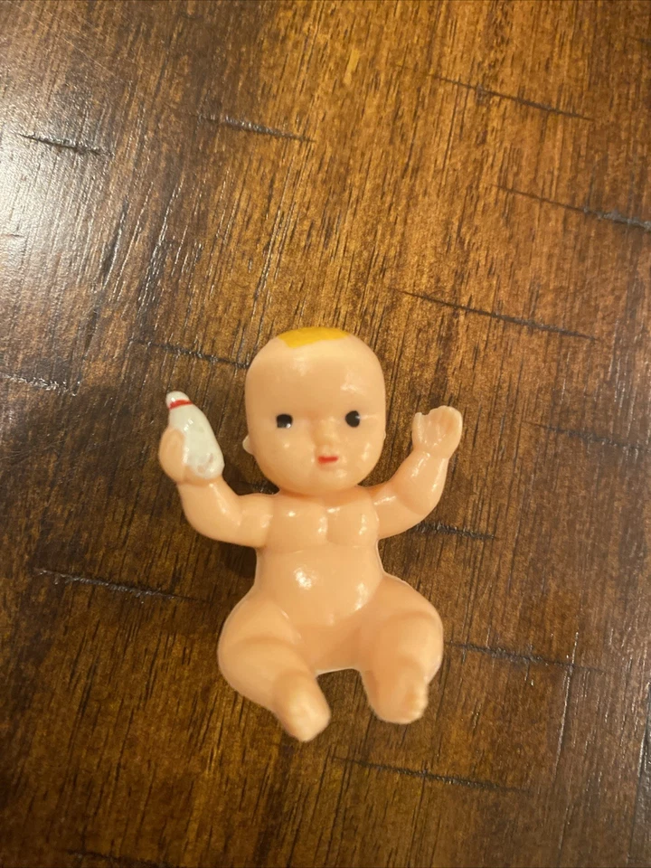 (3) Toppers de pastel de celuloide para bebé vintage de 1"" de alto Foto 2 de 3