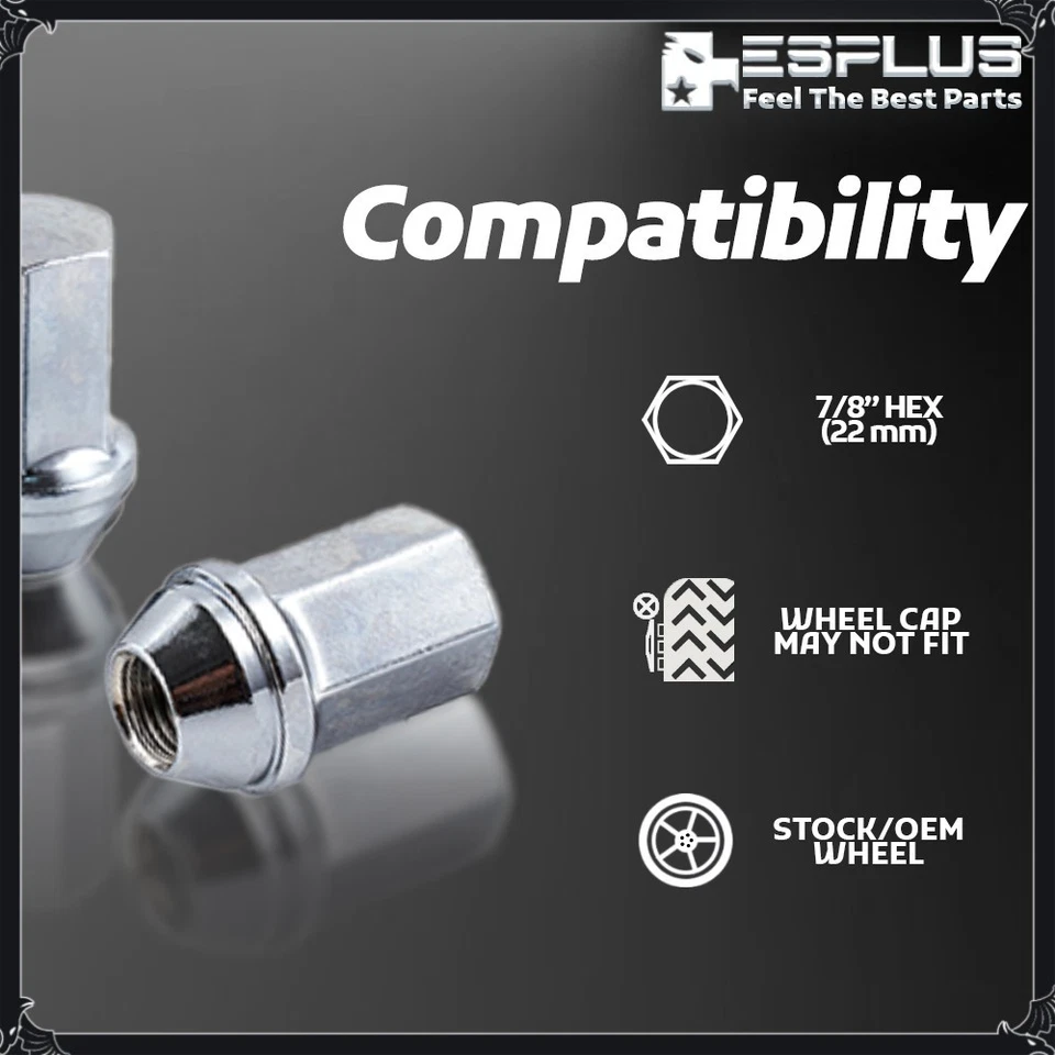 24x Tuercas cromadas Chevy OEM M14x1.5 Silverado Tahoe Suburban Colorado Foto 4 de 4