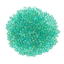1600Pcs Glass Seed Beads 3mm 8/0 Loose Mini Spacer Beads Green AB