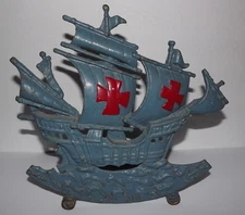 Vtg Vitalitone  Cast Iron Tall Ship Speaker Front Frame Stand Imperfect/Modified