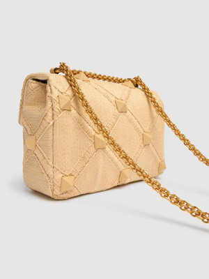 Valentino Garavani - Roman Stud embroidered bag - Naturale Valentino Garavani - Roman Stud embroidered bag - Naturale