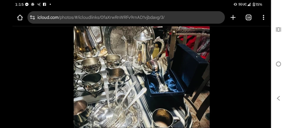 Conjunto de utensílios de jantar prata várias peças serviço para 8 algum desgaste - Imagem 3 de 4