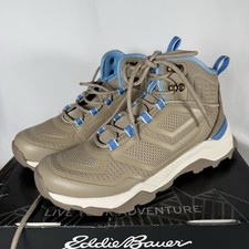 Eddie Bauer Rampart Ridge Women’s Hiking Boots Shoes NIB Tan Size 7.5 Medium