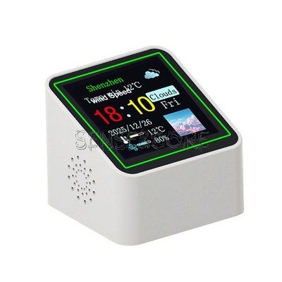 Multi-Function Weather Station Temp WiFi Smart Desktop Digital Clock DIY Decor