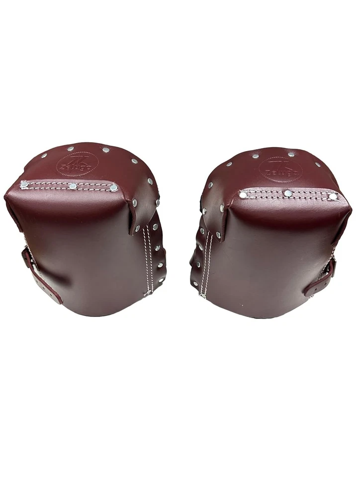 Rodilleras Antideslizantes con Correas Ajustables Rodilleras de Cuero de Seguridad con Denso Foto 3 de 4