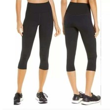 Girlfriend Collective Capri Leggings 4012 Black High Waist Skinny XS Womens