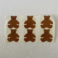 Vintage 1979 MRS GROSSMAN'S Stickers Sheet 6 BEARS