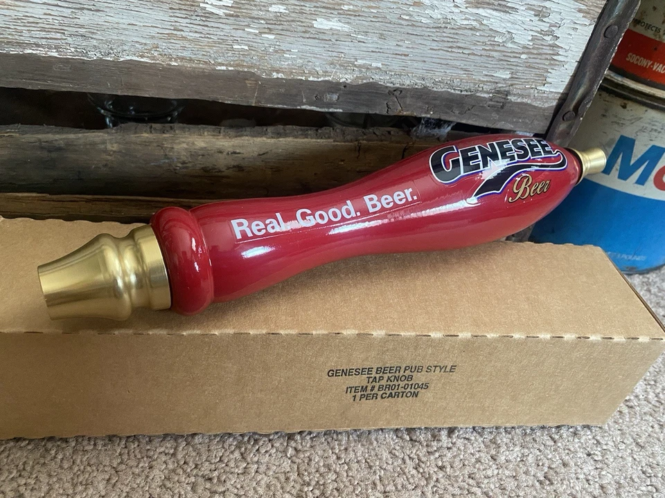 Vintage Genesee Beer Oil Can Beer Keg Tap Handle NIB New Bar Mancave Sign Orig. - Image 4 of 4
