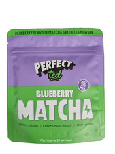 Perfect Ted Matcha Latte Powder 75g - Blueberry - Organic Ceremonial Grade Vegan
