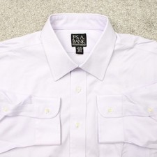 Jos. A. Bank Shirt Mens 17, 33 Purple Traveler's Collection Cotton Long Sleeve