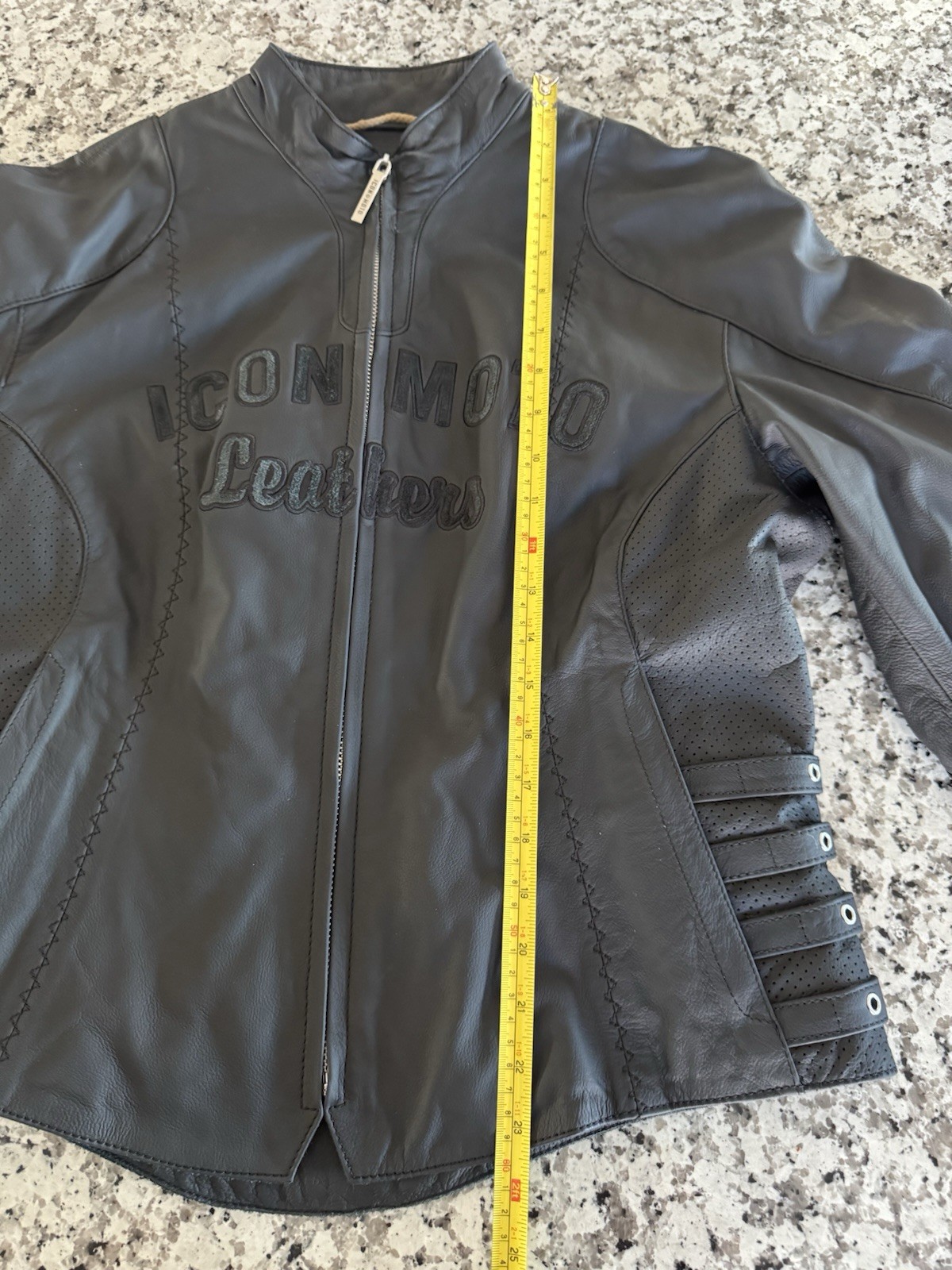 Icon Moto Jacket M Black Bombshell Leather Motorc… - image 22