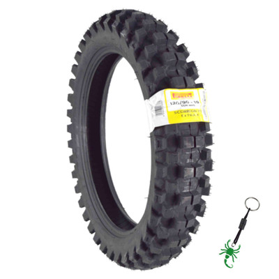 Pirelli Scorpion MX Extra X 120/90-19 66M NHS Rear Motocross Tire with Keychain
