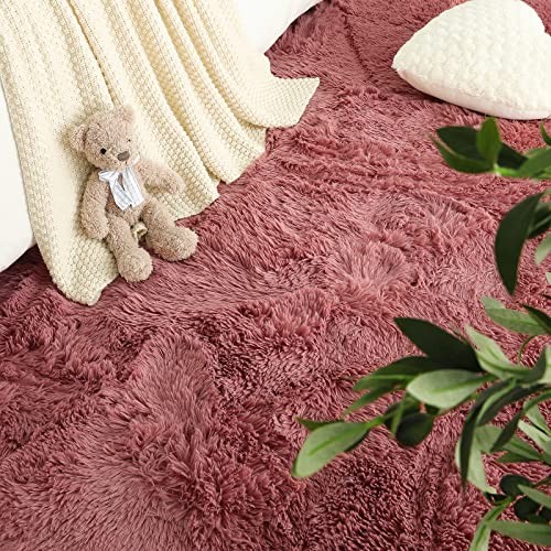 Tappeti moderni da interno ultra morbidi tappeti soffici soggiorno 2' x 3' blush - Foto 6 di 6