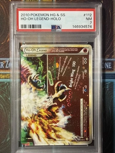 2010 POKEMON HEARTGOLD & SOULSILVER #112 HO-OH LEGEND-HOLO PSA 7