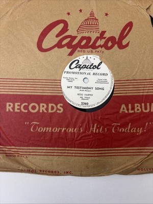 Redd Harper , My Testimony Song Lord, Lord Keep Your Hands On Me 78rpm 10'' V+/V+