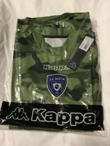 Bnip Kappa 13 14 Sc Bastia Player Issue Third Soccer Jersey Camo Large Ebay