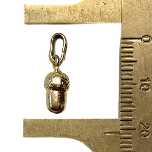LUX Vintage 14k Gold Acorn Pendant Charm, Hollow - Picture 2 of 4