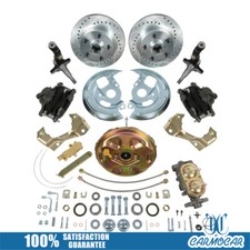 FRONT+REAR BRAKENETIC Sport Slotted Brake Disc Rotors 30.40026.53