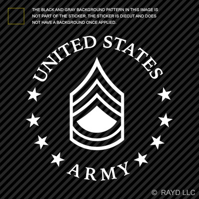 Foulard Brodé USAMM - Rang Sergent Première Classe (SFC/E7) - Armée Américaine, Acrylique Rayé