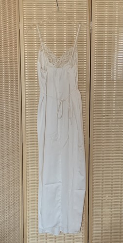 Vintage 70er Victoria's Secret langes elfenbeinfarbenes Spitzenkleid Union Md Goldkrone Dessous SIEHE - Bild 2 von 17