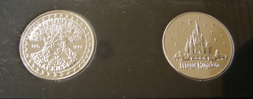 Walt Disney World Theme Park Icons Fab 5 Lithograph & 4 Coin Framed Set Display - Picture 5 of 10